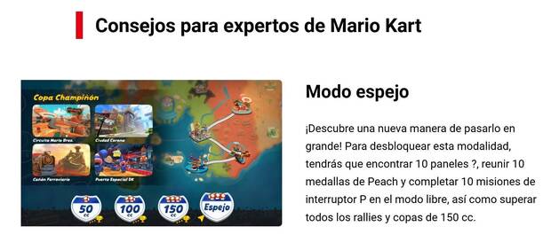 captura del correo que ha mandado nintendo sobre el modo espejo de mario kart world