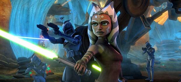 Ahsoka Tano con el aspecto original de Clone Wars (2008)
