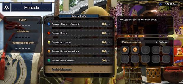 Monster Hunter Rise - Tipos de fusiones de talismanes