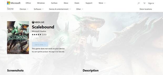 El cancelado Scalebound reaparece en Xbox One Store por error Imagen 2