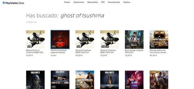 Ghost of Tsushima desaparece PlayStation Store