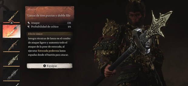 Black Myth: Wukong - Arma Lanza de tres puntas y doble filo