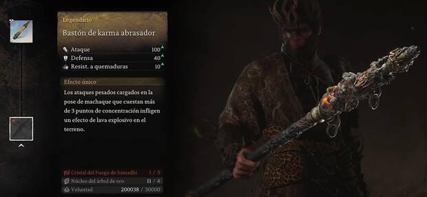 Black Myth: Wukong - Arma Bastón de karma abrasador