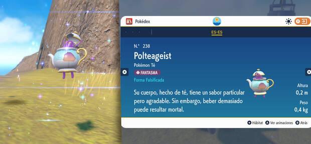 Pokémon Escarlata y Púrpura - Cómo evolucionar a Sinistea en Polteageist