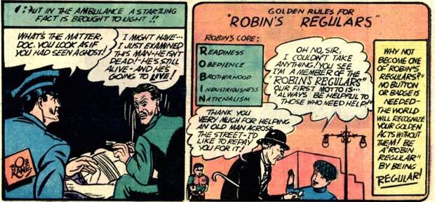 Los encargados de recoger el cad�ver del Joker descubren que est� vivo (Batman #1, 1940)