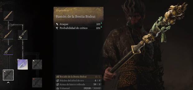 Black Myth: Wukong - Arma Bastón de la Bestia Bishui