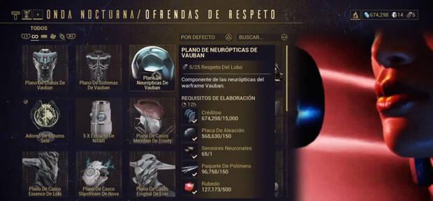 Warframe - Cómo adquirir los planos de Vauban en Onda Nocturna