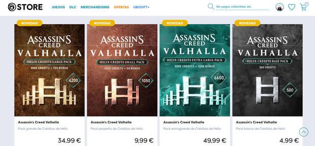 Assassin's Creed Valhalla - Precio de los Créditos de Helix