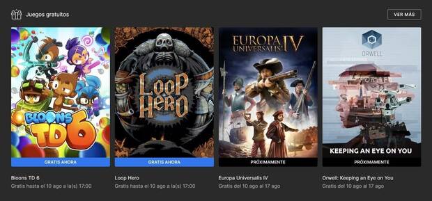 Juegos gratis de Epic Games Store del 3 al 10 de agosto