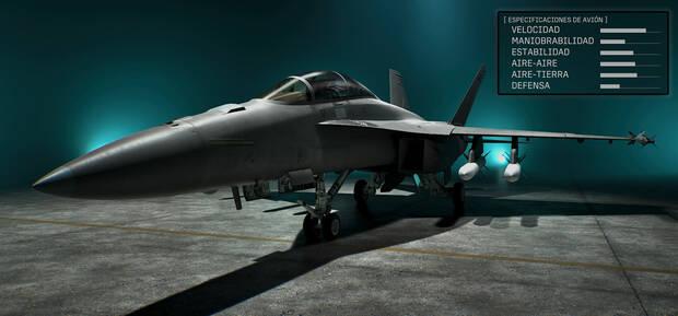 Ace Combat 8: Wings of Theve - Detalles y estad�sticas del avi�n F/A-18F Super Hornet