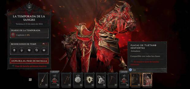 Diablo 4 - Qué recompensas se consiguen en el pase de batalla