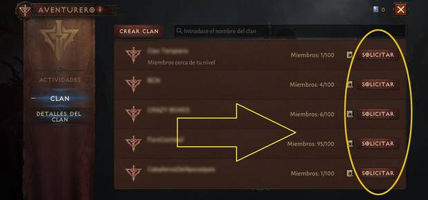 Diablo Immortal - Unirse a un clan de otro jugador