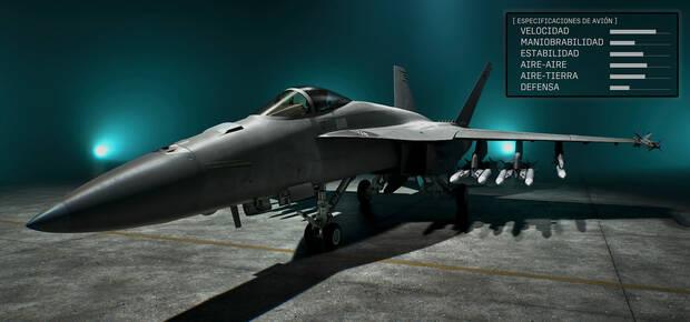 Ace Combat 8: Wings of Theve - Detalles y estad�sticas del avi�n F/A-18E Super Hornet