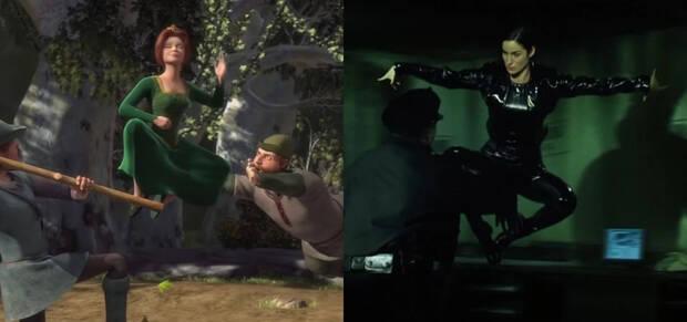 Shrek referencia a Matrix y Trinity