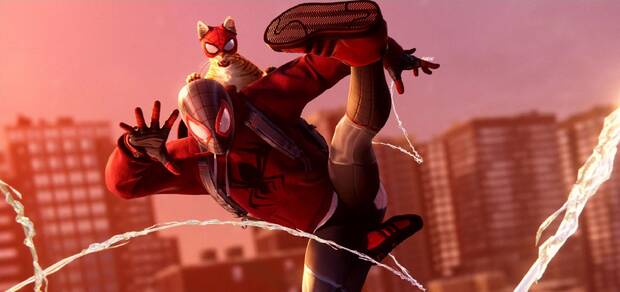 Spider-Man: Miles Morales - Traje con el gato de la tienda