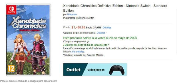 Xenoblade Chronicles: Definitive Edition podra debutar en mayo, segn Amazon Mxico Imagen 2