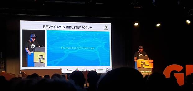Impartiendo en el Fun & Serious la charla sobre Solo, 'igual que en el Failure Workshop de GDC pero está vez en Castellano', explica De la Torre.