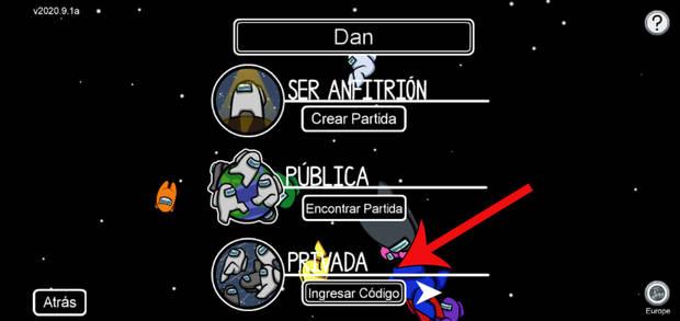 Among Us - Unirse como invitado a una partida (con código)