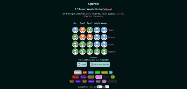 Los mejores tipos de Wordle - Squirdle