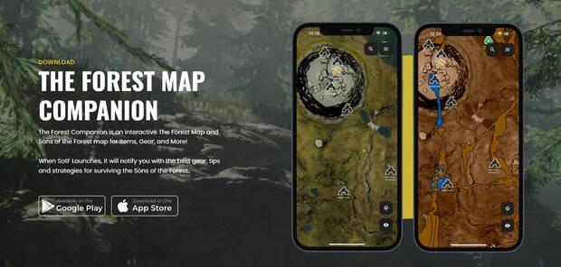 Sons of the Forest - App del mapa interactivo para móviles