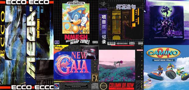 Algunas de las m�s conocidas car�tulas vaporwave con referencias a los videojuegos.