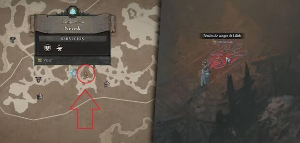 Diablo 4 - Localizacin en el mapa del jefe Eco de Lilith