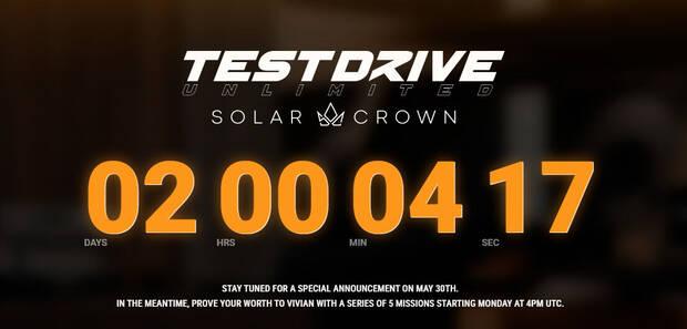 Test Drive Unlimited Solar Crown cuenta atrs anuncio fecha mayo 2024