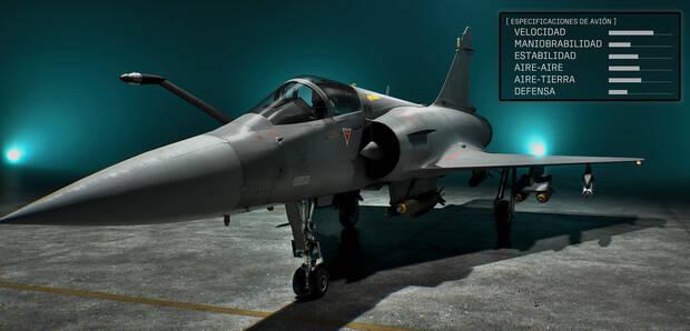 Ace Combat 8: Wings of Theve - Detalles y estad�sticas del avi�n Mirage 2000-5