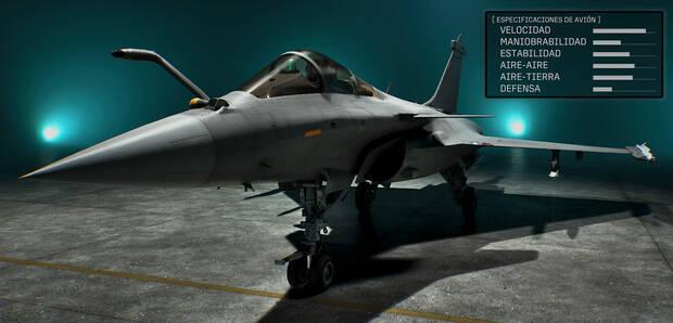 Ace Combat 8: Wings of Theve - Detalles y estad�sticas del avi�n Rafale M