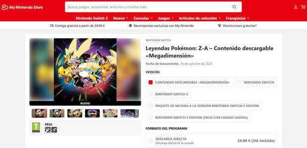 Guía Leyendas Pokémon Z-A: DLC Megadimensión - żCómo comprar el DLC de contenido descargable?