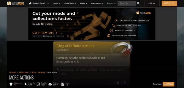 Mejores mods de Baldur's Gate 3 - Más acciones por turno