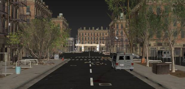Las calles de 'Silent Hill' del tráiler se renderizan en tiempo real. Aquí podemos verlas sin iluminación.