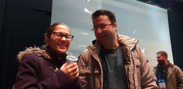 Díez y David García en un concierto GAmes & Symphonies de 2018 en el que ella cantó la nana de RiME