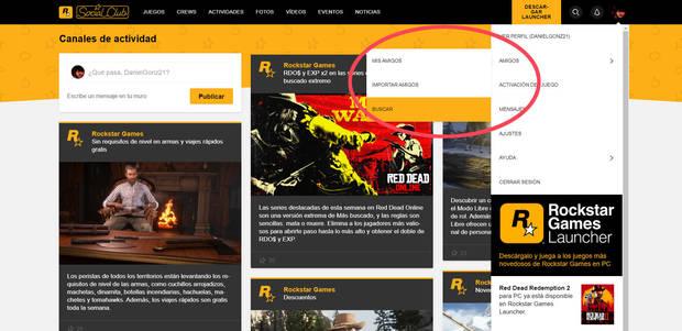 GTA Online - Agregar amigos desde la web de Social Club