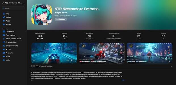 ¿Cómo descargar gratis Neverness to Everness en móviles iOS?