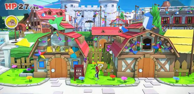 Todos los Bloque ? golpeados en Villa Toad de Paper Mario The Origami King - Bloque ? #01
