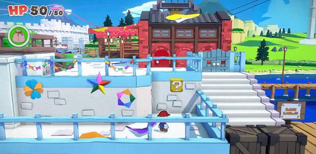 Todos los Bloque ? golpeados en Villa Toad de Paper Mario The Origami King - Bloque ? #01