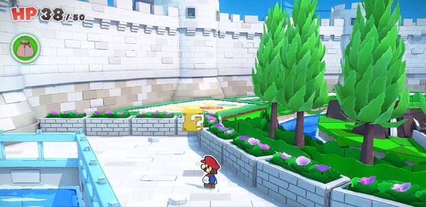 Todos los Bloque ? golpeados en Villa Toad de Paper Mario The Origami King - Bloque ? #01