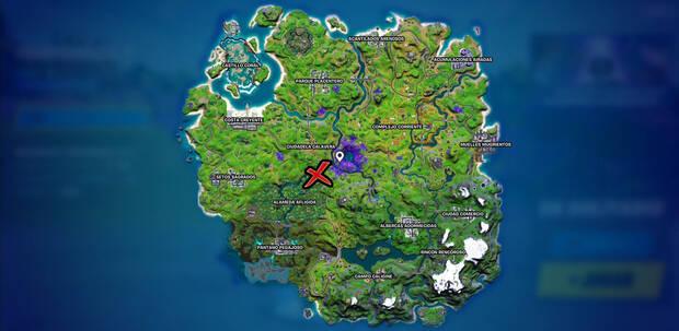 Fortnite - Interactúa con un punto de entrega en Alameda Afligida: ubicaicón