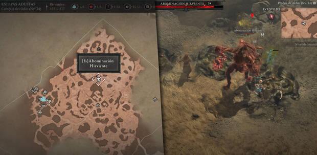 Diablo 4 - Matar al jefe abominación hirviente para conseguir muchas semillas del odio