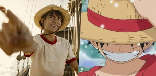 Personaje de One Piece Monkey D. Luffy y actor Iaki Godoy