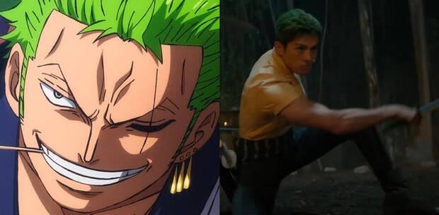 Personaje de One Piece Roronoa Zoro y actor Mackenyu Maeda
