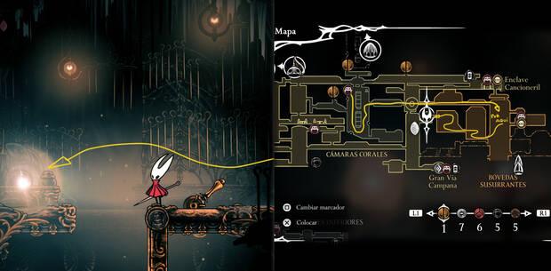 Hollow Knight Silksong - Localización del Aceite pálido 01 en la Ciudadela