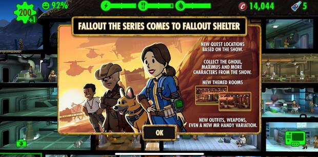 Actualizacin de Fallout Shelter con personajes de la serie de Prime Video
