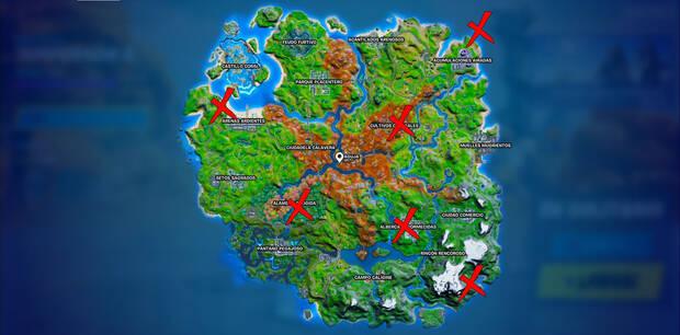Fortnite - Activa una grieta al comprársela a un personaje: mapa con la ubicación de personajes que venden grietas