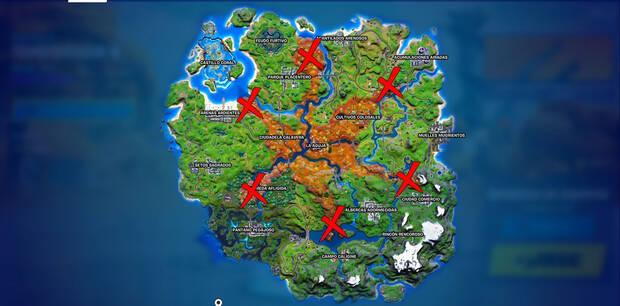 Fortnite - Usa los lanzadores de las torres guardianas: ubicación de las torres