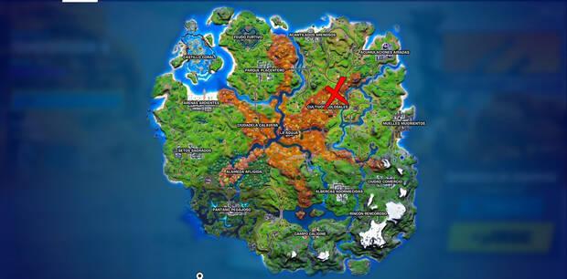 Fortnite - Utiliza un tarro luminiscente en el Pozo de Pizza: ubicación de Pozo de pizza