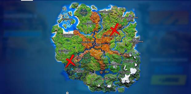 Fortnite - Ubicación de Hamburrrguesa y Pozo de Pizza