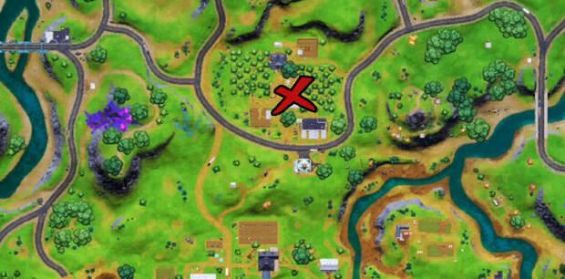 Fortnite Battle Royale - Ubicación del tablón de contratos del granero que hay en El Huerto