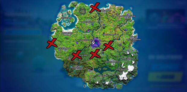 Fortnite Battle Royale - Mapa de artefactos de la Semana 9